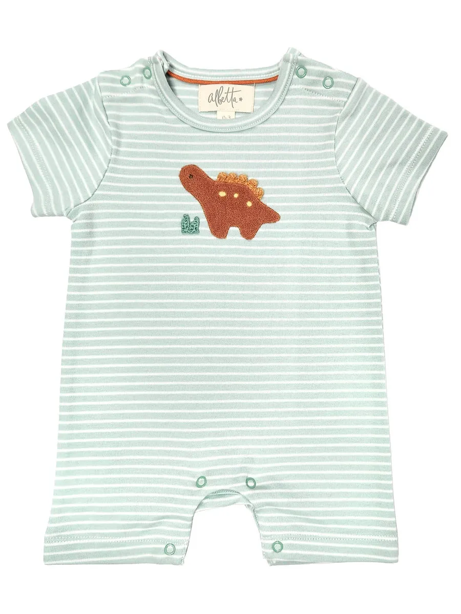 Terry Applique Dino Romper