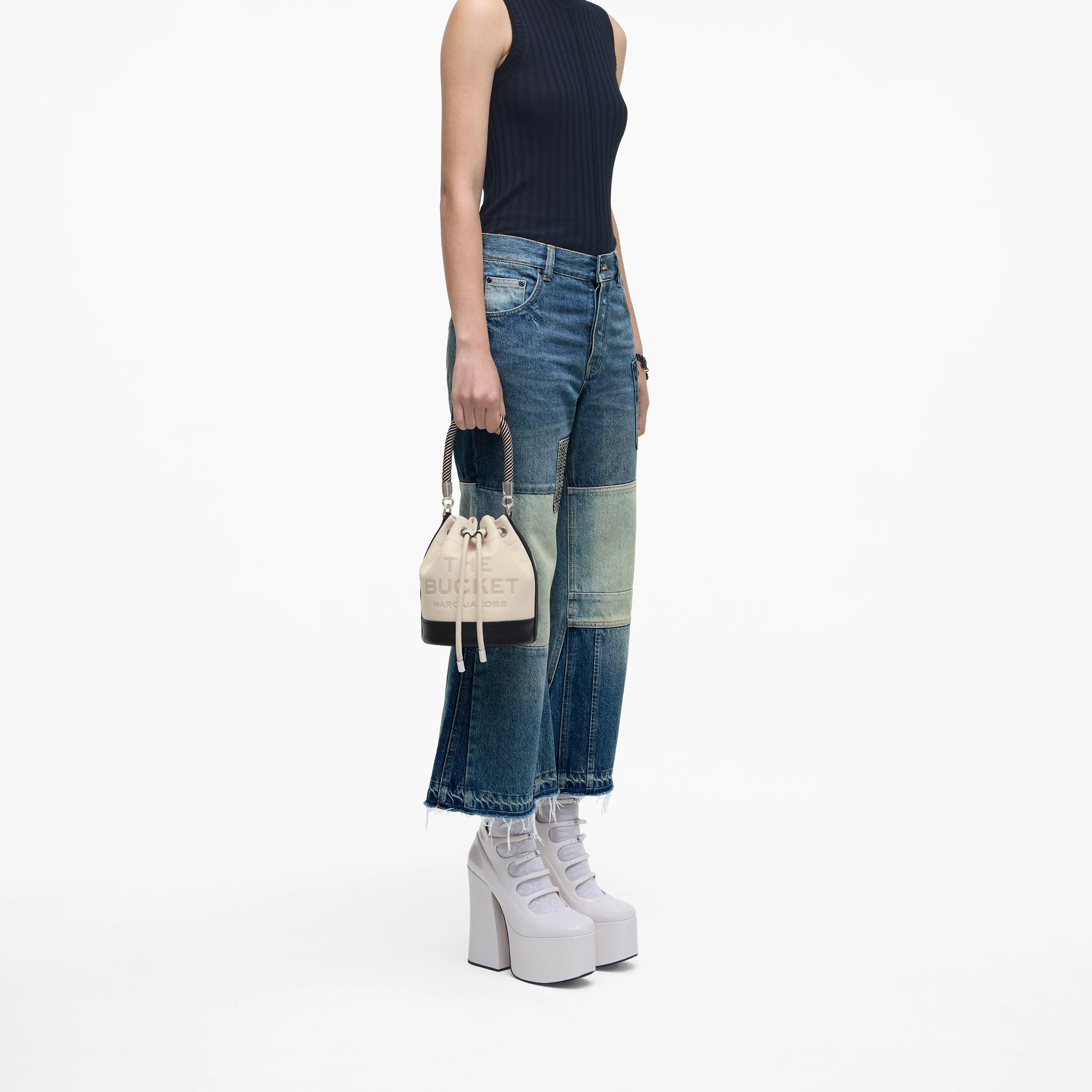 The Colorblock Leather Bucket Bag