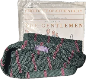 THE GENTLEMEN MOVIE: Michael's RALPH LAUREN POLO Knit Red and Green Stripe necktie