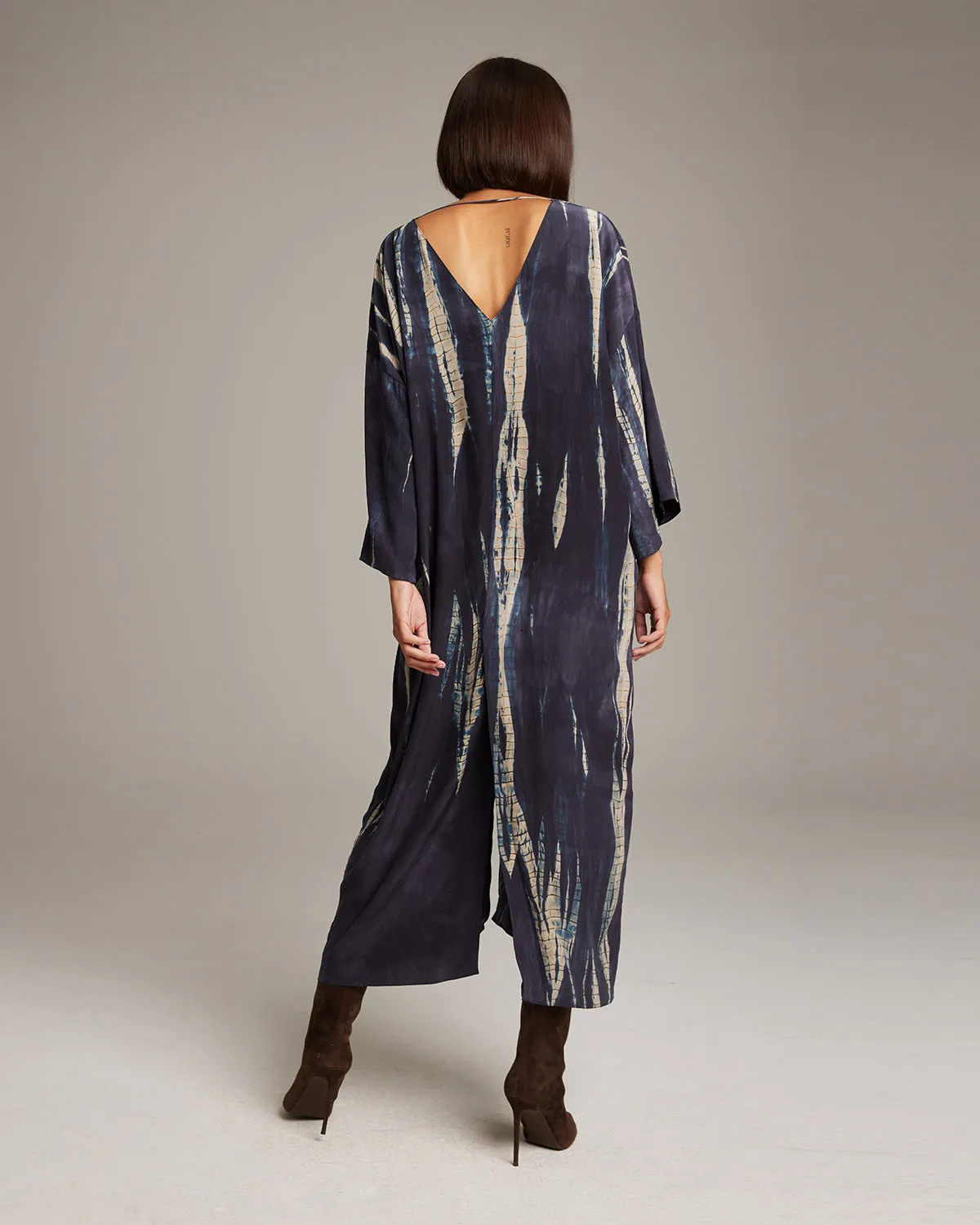 Tie-Dye Silk Tunic Dress