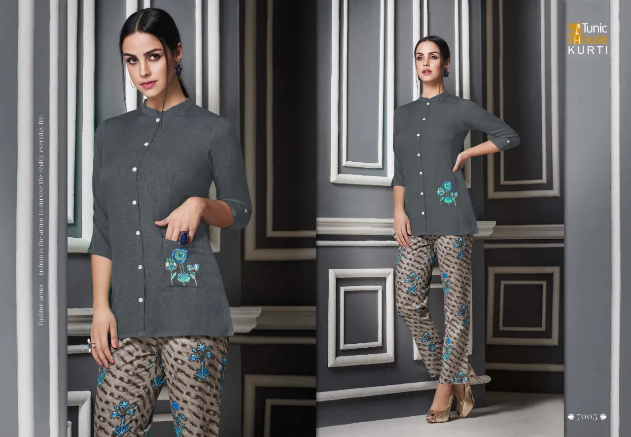 Tunic House Samara Rayon Casual Wear Kurti Collection