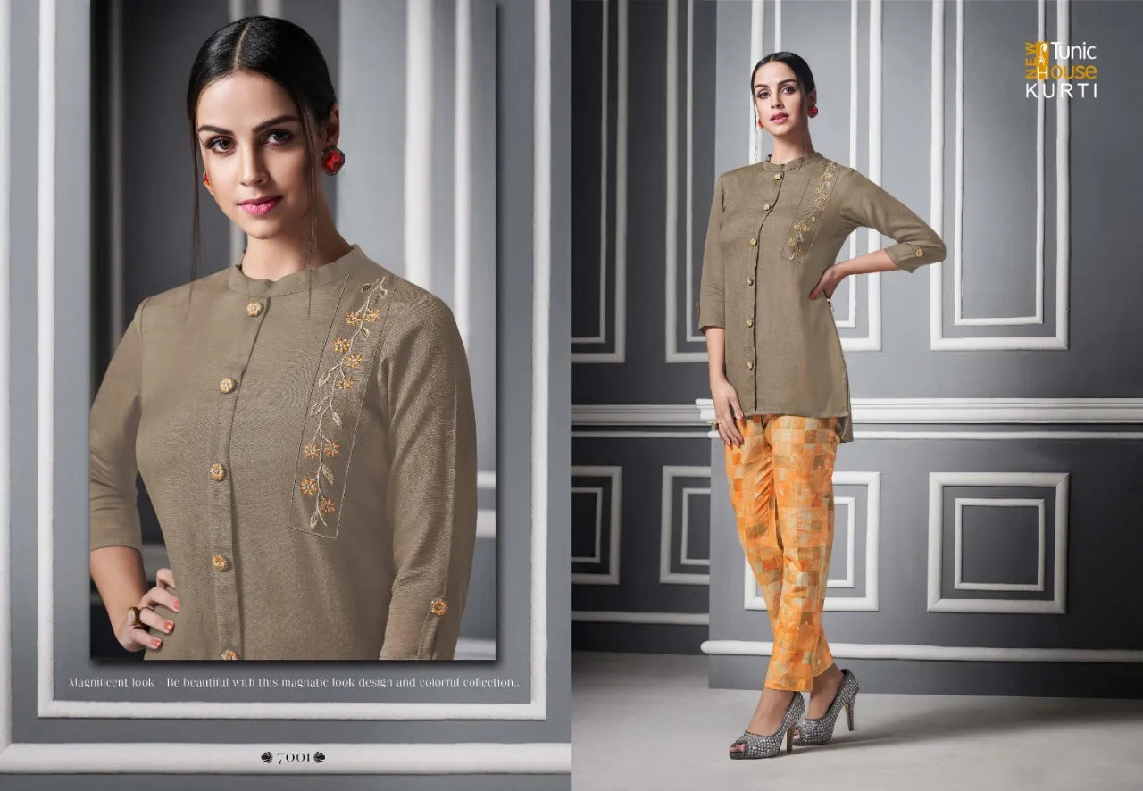 Tunic House Samara Rayon Casual Wear Kurti Collection