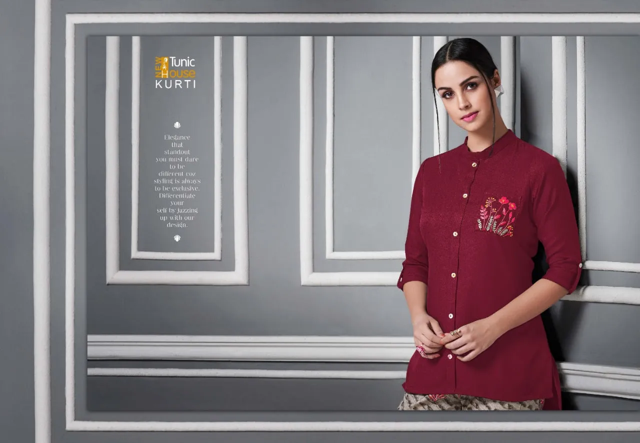 Tunic House Samara Rayon Casual Wear Kurti Collection