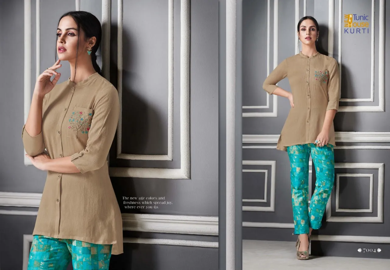 Tunic House Samara Rayon Casual Wear Kurti Collection