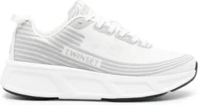 TWINSET Striped Fessura sneakers White