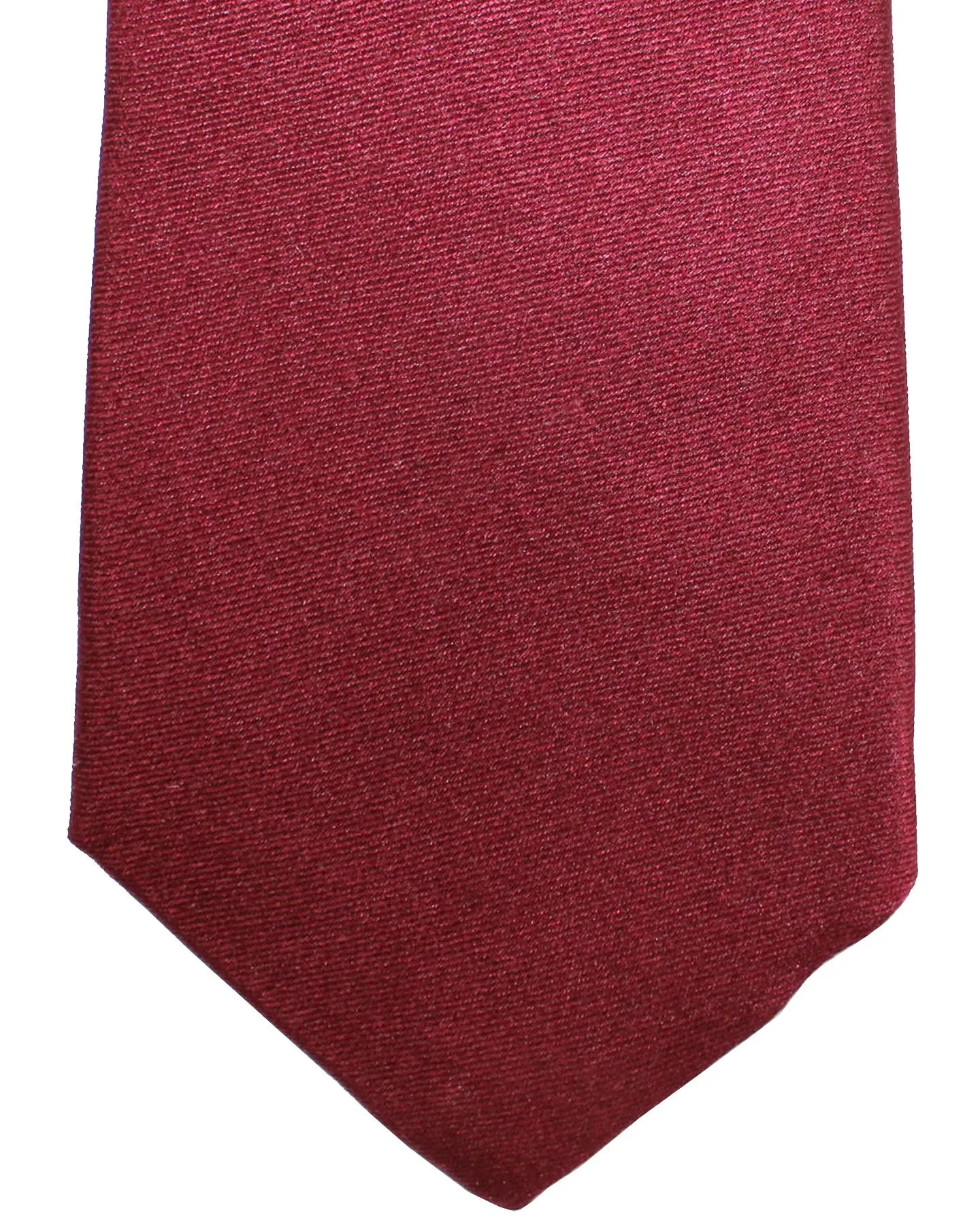 Ungaro Silk Tie Maroon Solid - Narrow Cut Designer Necktie SALE