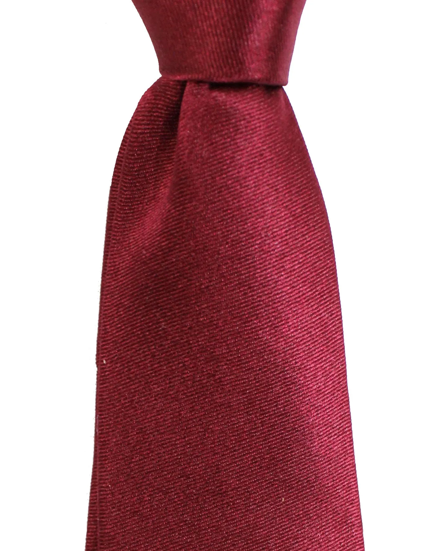 Ungaro Silk Tie Maroon Solid - Narrow Cut Designer Necktie SALE