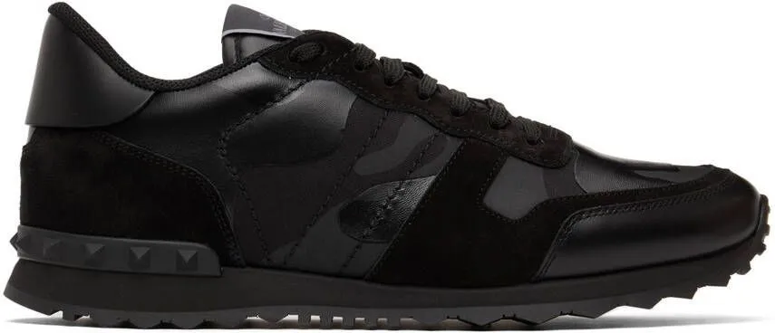 Valentino Garavani Black Rockrunner Sneakers