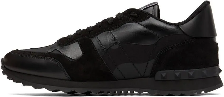 Valentino Garavani Black Rockrunner Sneakers