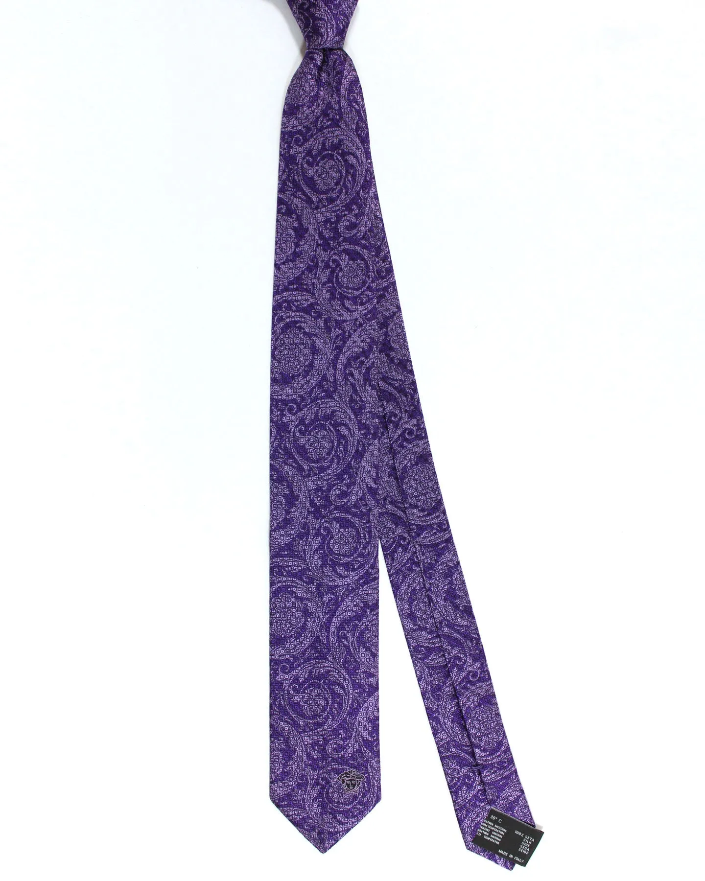 Versace Tie Purple Pink Baroque - Narrow Necktie