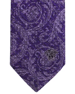 Versace Tie Purple Pink Baroque - Narrow Necktie