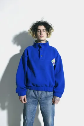 Vintage fleece 80s blue mens