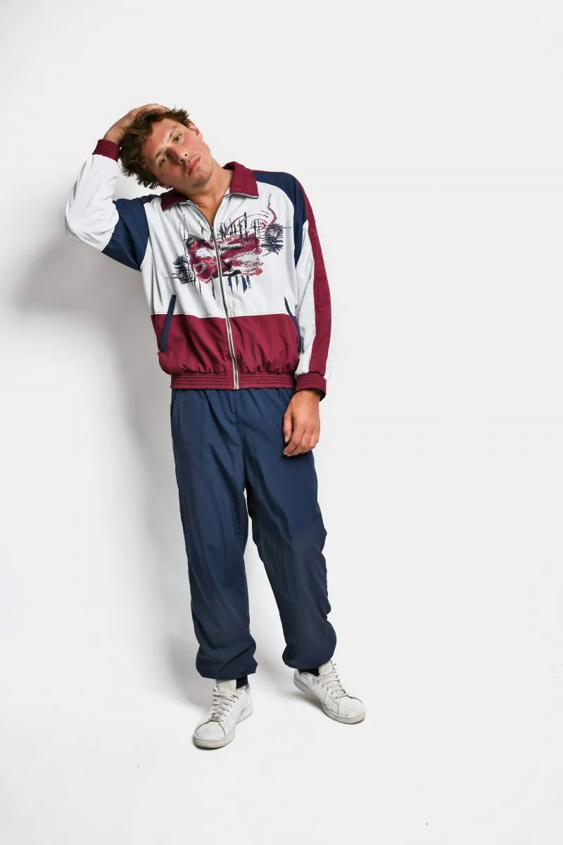 Vintage sport tracksuit set