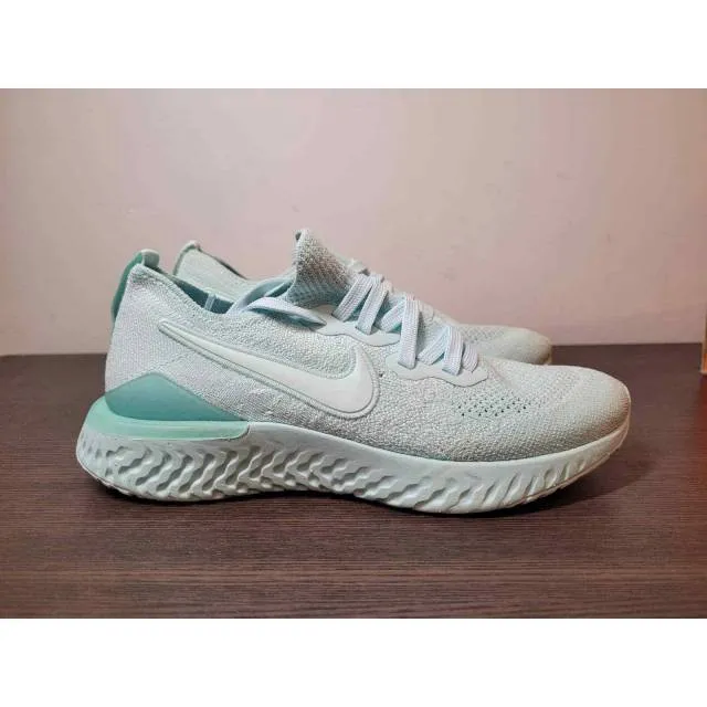 Women's Nike Epic React Flyknit Teal Running Sneakers si...