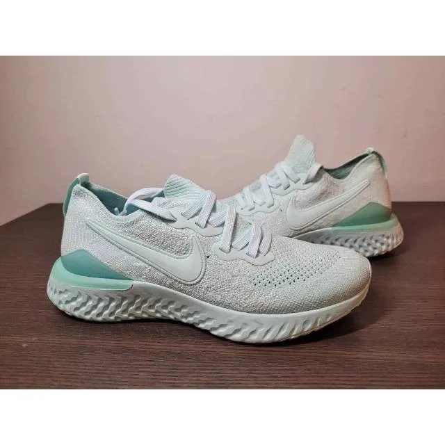 Women's Nike Epic React Flyknit Teal Running Sneakers si...