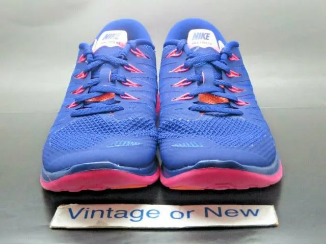 Women's Nike Free 5.0 Deep Royal Blue Hyper Pink Running...