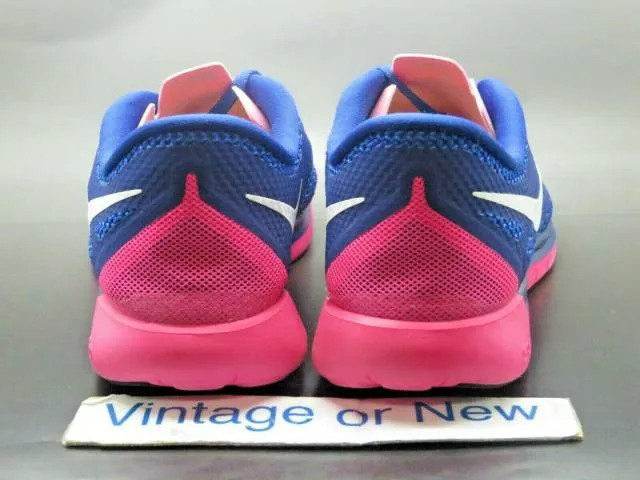 Women's Nike Free 5.0 Deep Royal Blue Hyper Pink Running...