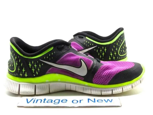 Women's Nike Free Run+ 3 Laser Purple Volt Black Running...