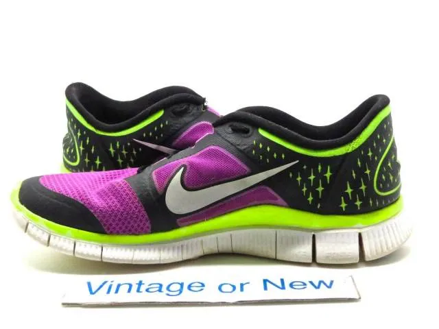 Women's Nike Free Run+ 3 Laser Purple Volt Black Running...