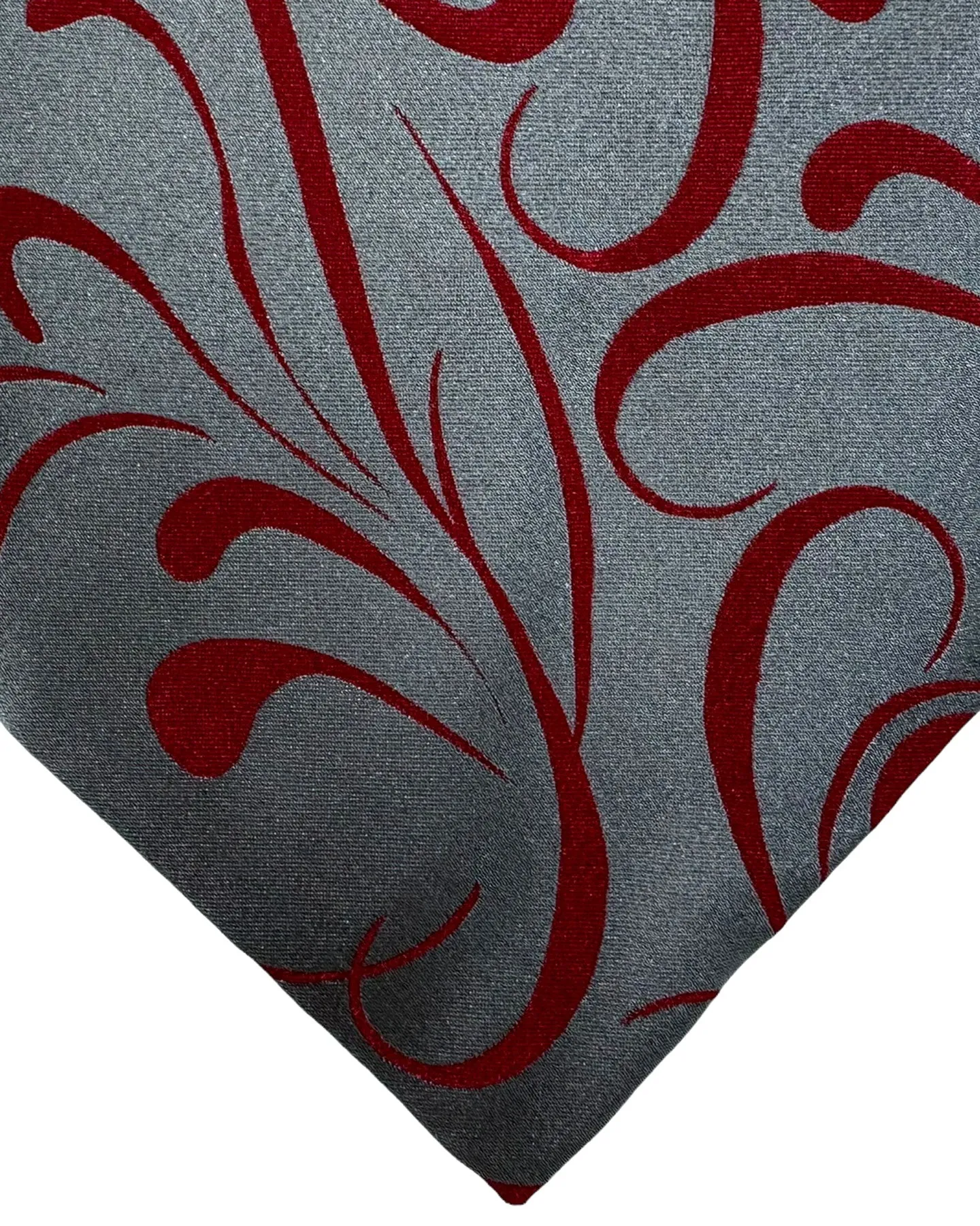 Zilli Silk Tie Gray Maroon Swirl - Wide Necktie FINAL SALE